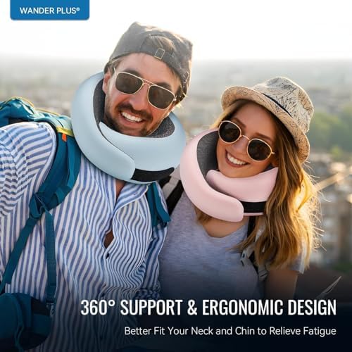 WANDER+® Travel Neck Pillow, Pure Memory Foam Neck Pillow - Image 5
