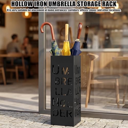Square Metal Umbrella Holder, Square Free Standing Umbrella Rack Decorative - Image 7