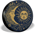 GENANY Celestial Sun Moon Thick PVC Leather Spare Tire Cover Size 18 by GENANY