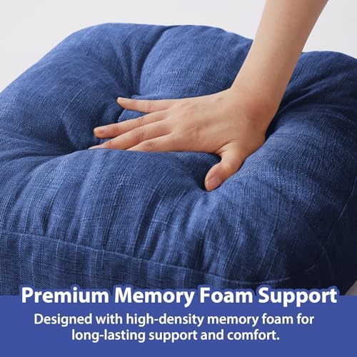 IASEAHK Memory Foam Dining Chair Cushions, 16.5"x16.5"x3.5" - Image 5