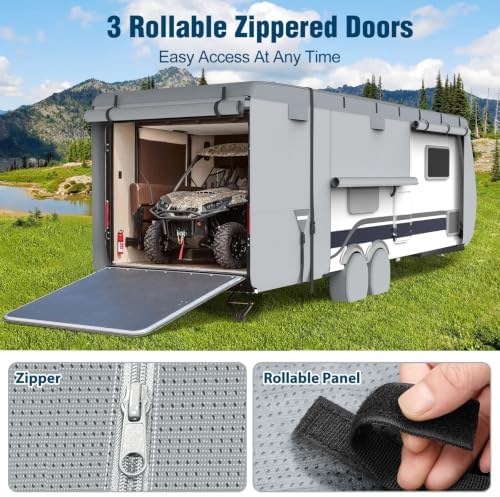 Mofeez RV Cover, 30-33ft Travel Trailer Cover, Heavy Duty 7 Layer Top Anti-UV - Image 4