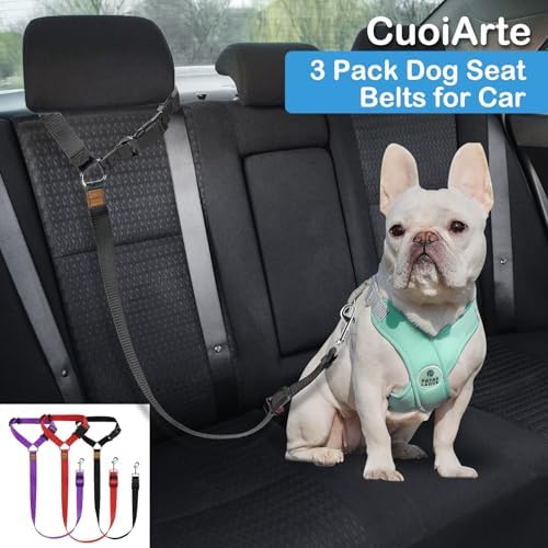 3 Pack Dog Seat Belt for Car, Car Headrest Restraint Adjustable Nylon Fabric - Image 7
