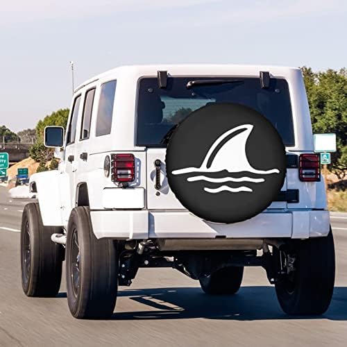 Shark Fin in Water Spare Tire Cover Dust-Proof Wheel Tire Cover Fit Trailer - Image 3