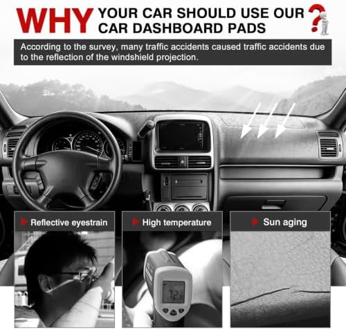 Autorder Dashboard Cover Mat for Honda CRV CR-V 2002-2006 Accessories Dash - Image 2