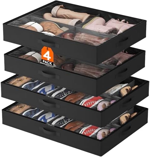 Lifewit Under Bed Shoe Storage Organizer, 2 Pack by Lifewit