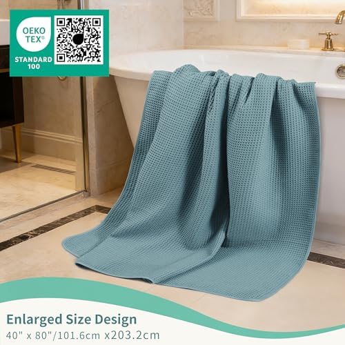 MICROFI Microfiber Waffle Bath Sheet, Quick Dry, Lint Free, 40 x 80 inches - Image 5