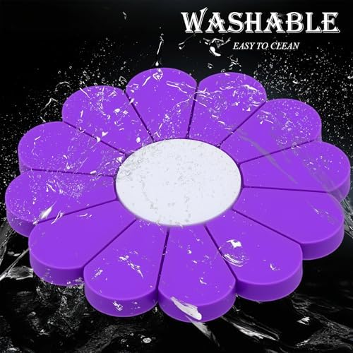 2-Pack Car Cup Holder Coaster Inserts, Daisy Shape, 2.75 Inch Non-Slip Silicone - Image 5