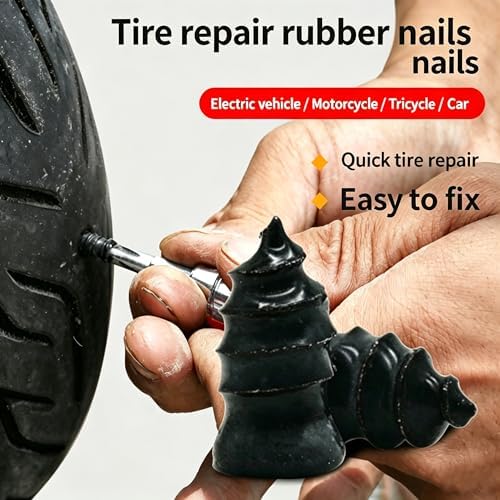 62 Pcs Tire Plug Kit Screw Type Tubeless Puncture Repair Tool - Image 5