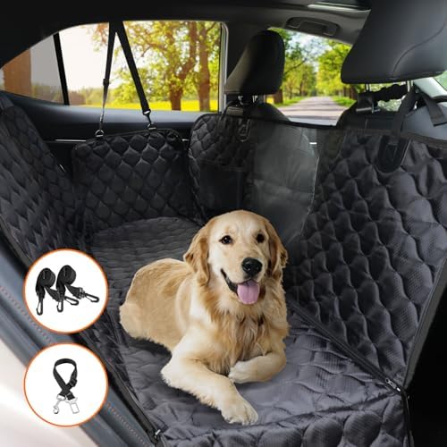 PETICON Dog Car Seat Cover for Back Seat, Waterproof Dog Hammock for Pets - Image 6