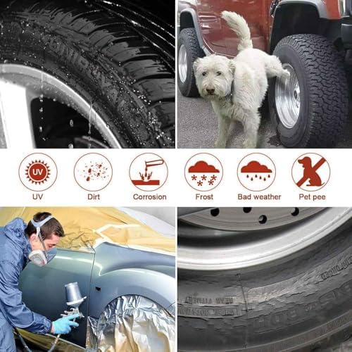 Tire Covers Set of 4, Waterproof Anti-UV Sun Snow Rain Tire Covers - Image 4