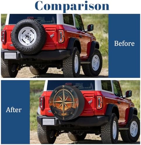 Mountain Compass Spare Tire Cover Wheel Covers Protectors Waterproof Dust-Proof - Image 5