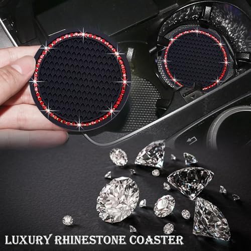 4PCS Bling Cup Holder Coaster, 2.75 Inch Auto Car Cup Holder Insert Coasters - Image 6
