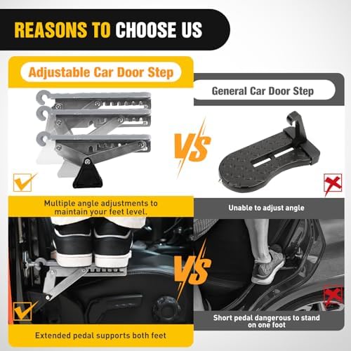 Nilight Car Door Step Universal Aluminum Latch Step - Image 6