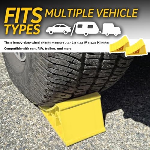 Wheel Chocks for Trailer 2 Pack, Non-Slip Heavy Duty Wheel Chocks for Parking - Image 7