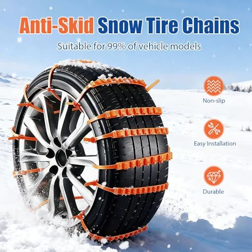 Universal Anti-Skid Snow Tire Chains, 2026 Upgrade Emergency Traction Cables - Image 6