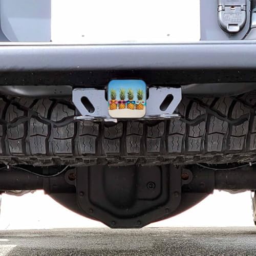 Tow Hitch Covers Pineapples, Funny Pineapples Sunglasses Beach Sand Ocean Sea - Image 6