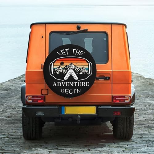 Let The Adventure Begin Spare Tire Cover Wheel Protectors Weatherproof - Image 6