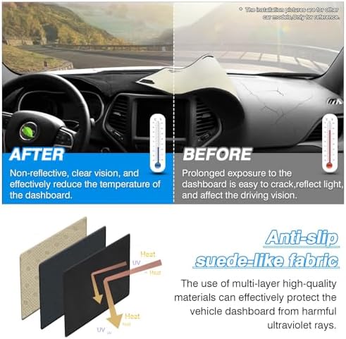 CARTIST Dash Cover Fits for Hyundai Santa Cruz 2022 2023 2024, Dashboard Mat - Image 3