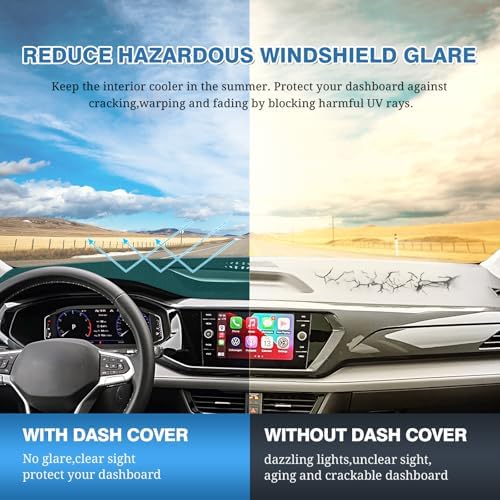 FIILINES Dash Cover for 2022 2023 2024 Volkswagen VW Taos S SE SEL, Dashboard - Image 6