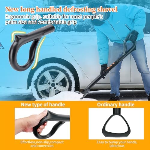 3-in-1 Ice Scraper for Car Windshield, 25.8 inch Emergency Snow Shovel - Image 6