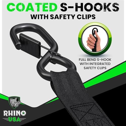 Rhino USA Retractable Ratchet Straps - 1in x 10ft - Image 5