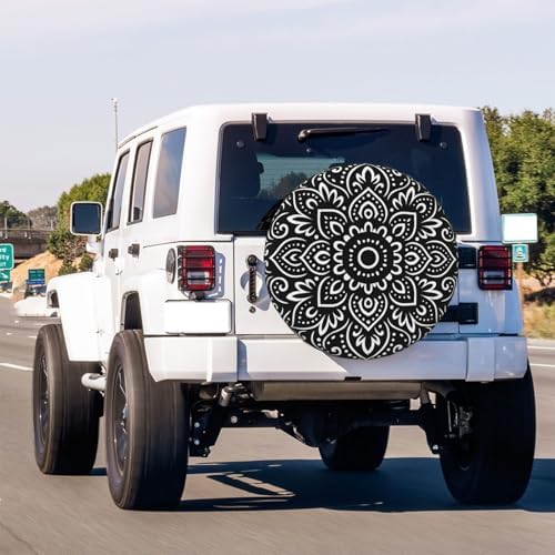 KiuLoam Tribal Ethnic Floral Mandala Pattern Spare Tire Cover Polyester - Image 3