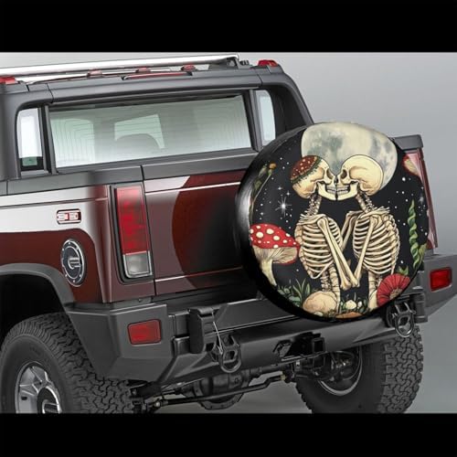 Skeleton Couple Mushroom Garden Spare Tire Cover - Image 2