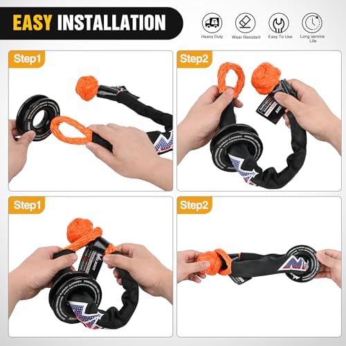 Nilight Synthetic Soft Shackle & Recovery Ring Kit - Image 7