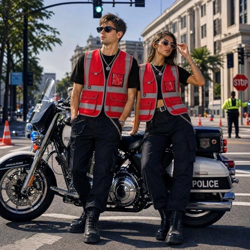 XIAKE Reflective Safety Vest for Men & Women High Visibility Class 2 Vest - Image 2