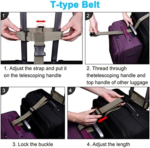 Wisdompro 2 Pack Add a Bag Luggage Strap, Luggage Connector Straps - Image 5