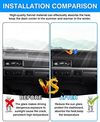 Autorder Dashboard Cover Mat for 1992-1996 Ford F150 F250 F350 Accessories Dash - Image 3