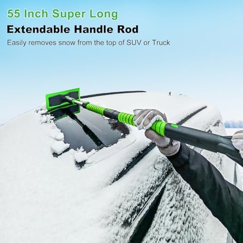 SEAAES 55 Inch Snow Broom and Ice Scraper - Image 2