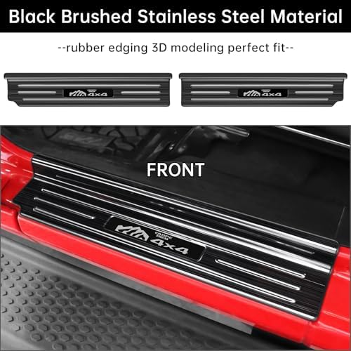 2PCS Door Sill Guard for Jeep Wrangler 2018-2026 JL JLU & 2020-2026 Gladiator - Image 2