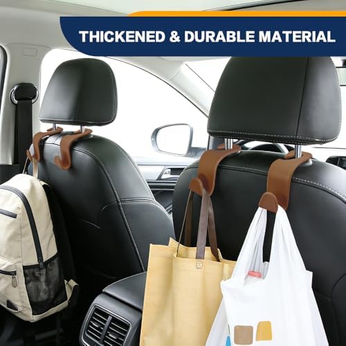 4PCS Car Seat Headrest Hooks, Car Purse Hook, Seat Back Organizer Storage - Image 6