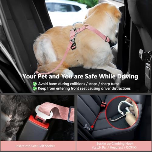 VavoPaw Dog Seat Belt, Safety Vest Dog Car Harness - Image 5