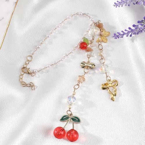Cherry Bow Rear View Mirror Charm - Image 2