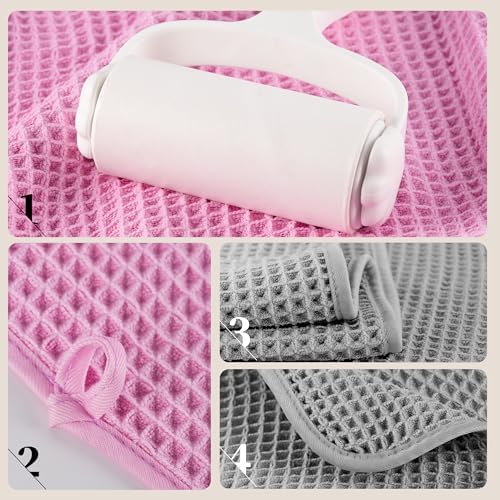 POLYTE 430 GSM Poly Blend Microfiber Quick Dry Waffle Bath Towel, 30x60 in - Image 5