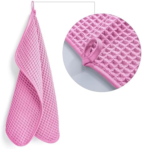 POLYTE 430 GSM Poly Blend Microfiber Waffle Wash Cloth Face Towel, 13x13 in - Image 2