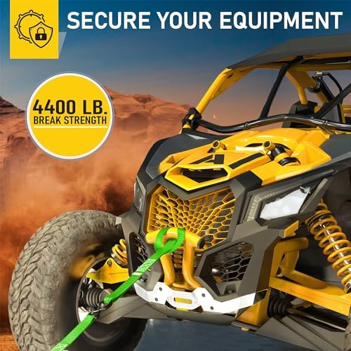 AUGO Heavy Duty Ratchet Straps & Soft Loops – Pack of 4 Extra Strong 1.5” by - Image 5