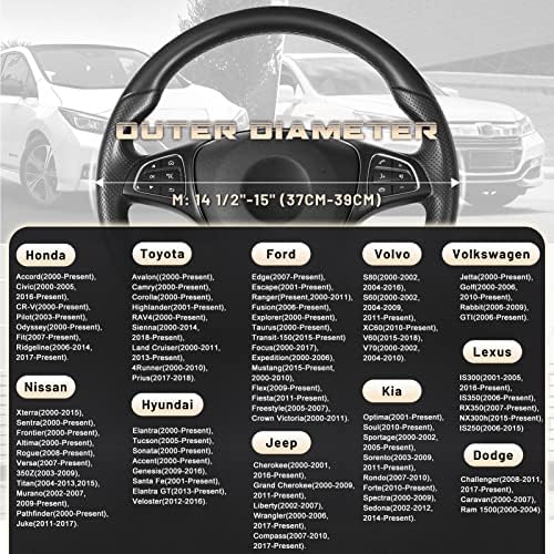 SEG Direct Steering Wheel Cover 14.5-15 inch Car Auto Interior Accessories - Image 5