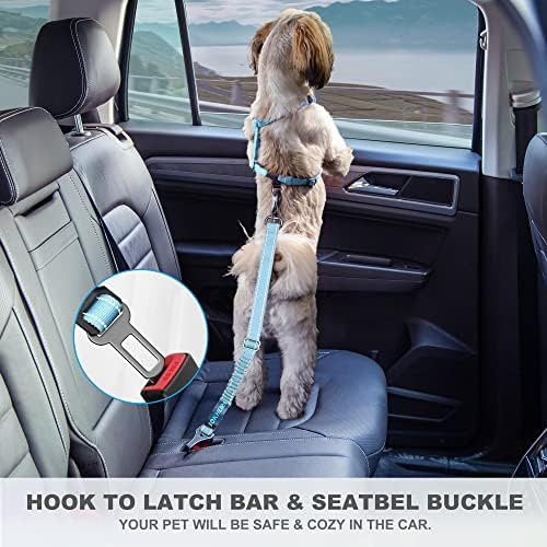 IOKHEIRA Dog Seatbelt, Adjustable, Reflective, Bungee Buffer, Large/Medium/Small - Image 7