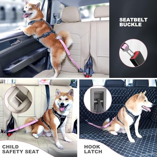 IOKHEIRA Dog Seat Belt 3-in-1 Car Harness - Image 6