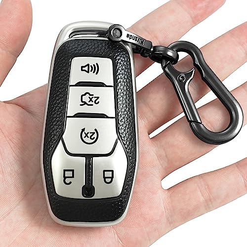 Kirsnda for Ford Key fob Cover, Texture Protective Case by Kirsnda