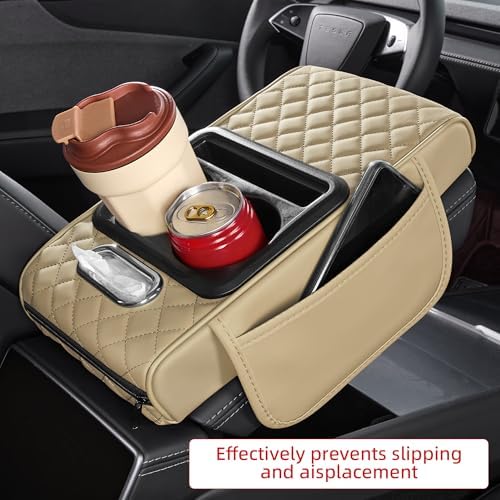 5 in 1 Nappa Leather Console Armrest Cover - Image 3