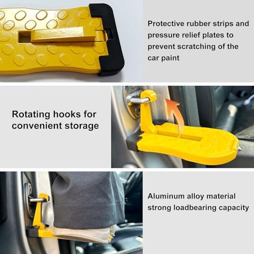 Car Door Step Ladder with Glass Breaker Safety Hammer - Image 2