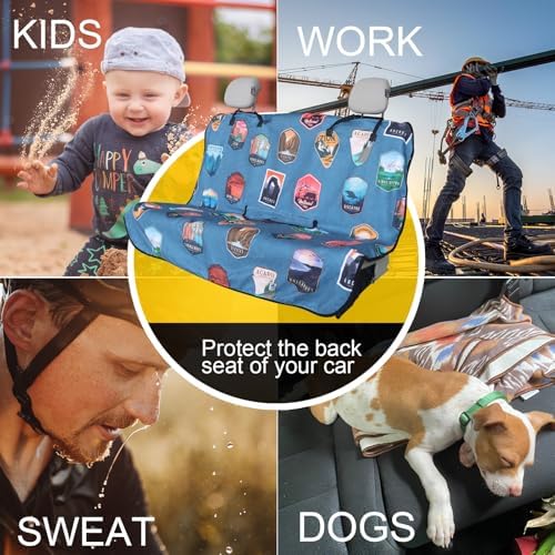Back Seat Cover for Car Trucks Van SUV Jeep, Waterproof Rear Bench Towel Seat - Image 6