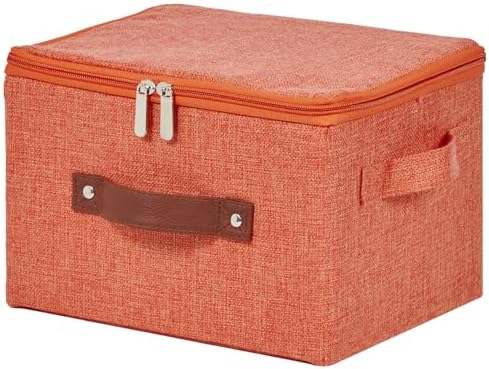 Storage Bins with Zipper Lids Decorative Lidded Baskets Boxes by VinneGenzz