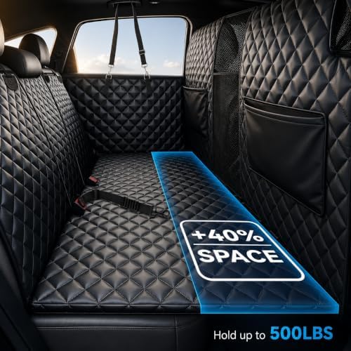 High Barrier Dog Car Seat Cover, Waterproof Back Seat Extender - Image 3