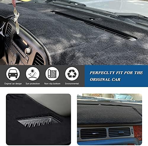 Black Dashboard Dash Board Cover Mat Carpet Compatible - Image 2