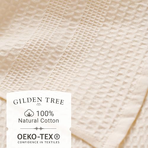 GILDEN TREE Waffle Bath Sheet Large Bath Towels Quick Dry Thin Body Towels - Image 2